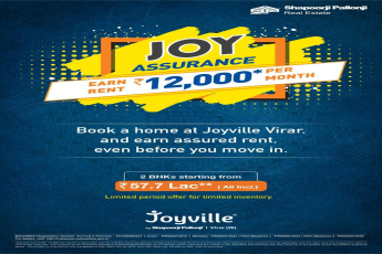 Book 2 BHK homes starting at  Rs. 57.7 Lac at Shapoorji Pallonji Joyville, Mumbai